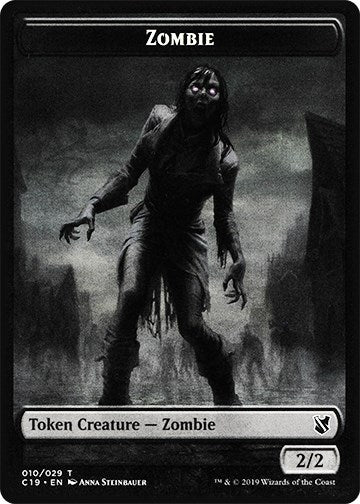 Image for Zombie (010) // Zombie (011) Double-Sided Token (10 // 11) (C19) - Magic: The Gathering