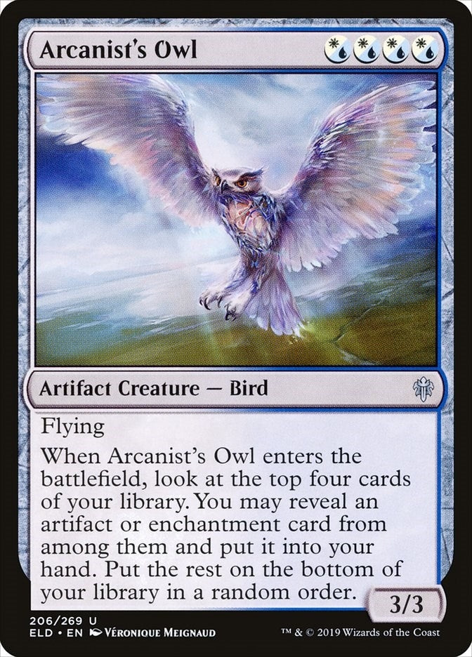 Image for Arcanist's Owl (206) (ELD) - Magic: The Gathering
