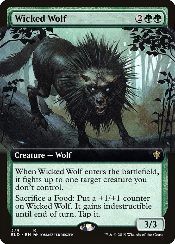 Image for Wicked Wolf (Extended Art) (374) (ELD) - Magic: The Gathering