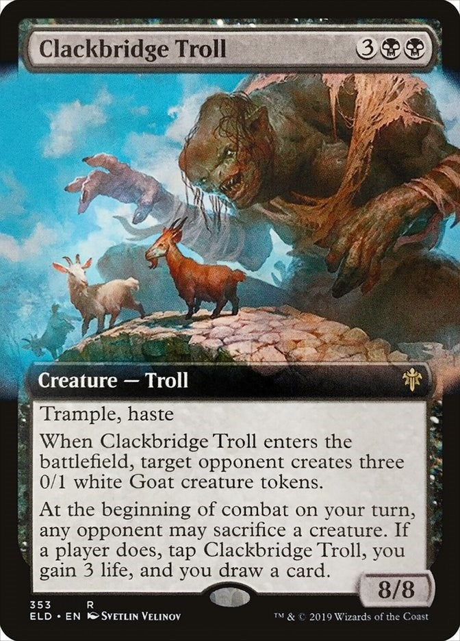 Image for Clackbridge Troll (Extended Art) (353) (ELD) - Magic: The Gathering