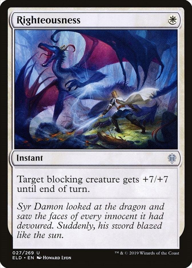 Image for Righteousness (27) (ELD) - Magic: The Gathering