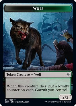Image for Wolf // Food (017) Double-Sided Token (14 // 17) (ELD) - Magic: The Gathering