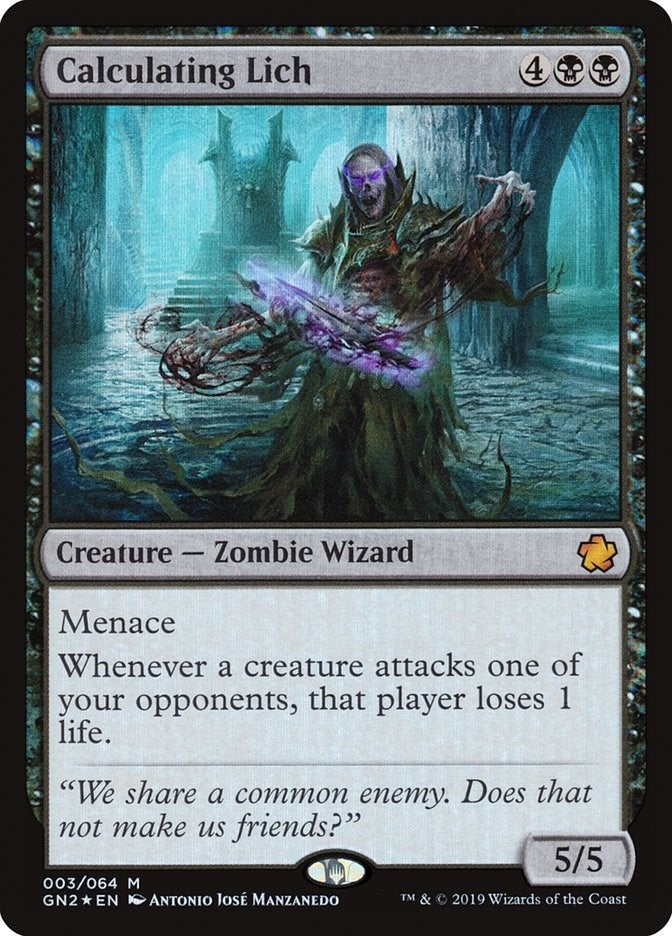 Image for Calculating Lich (3) (GN2) - Magic: The Gathering