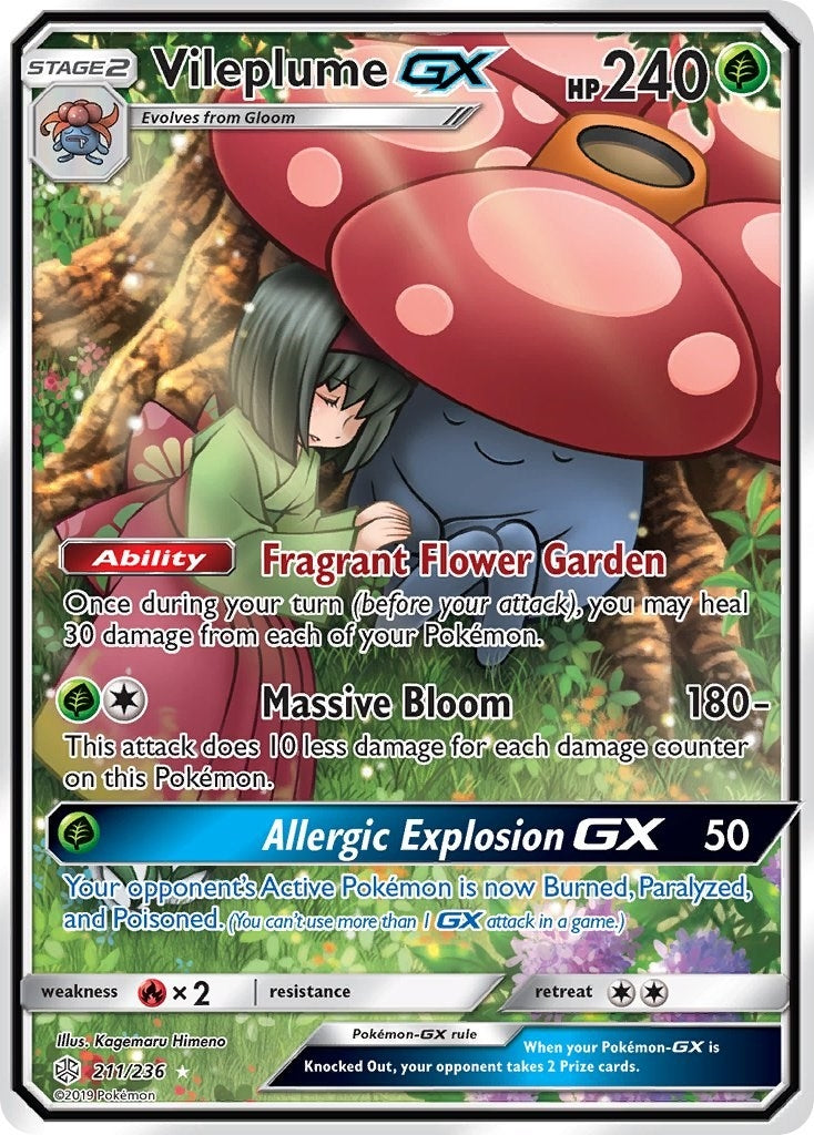 Vileplume GX (Full Art) (211/236) (SM12)