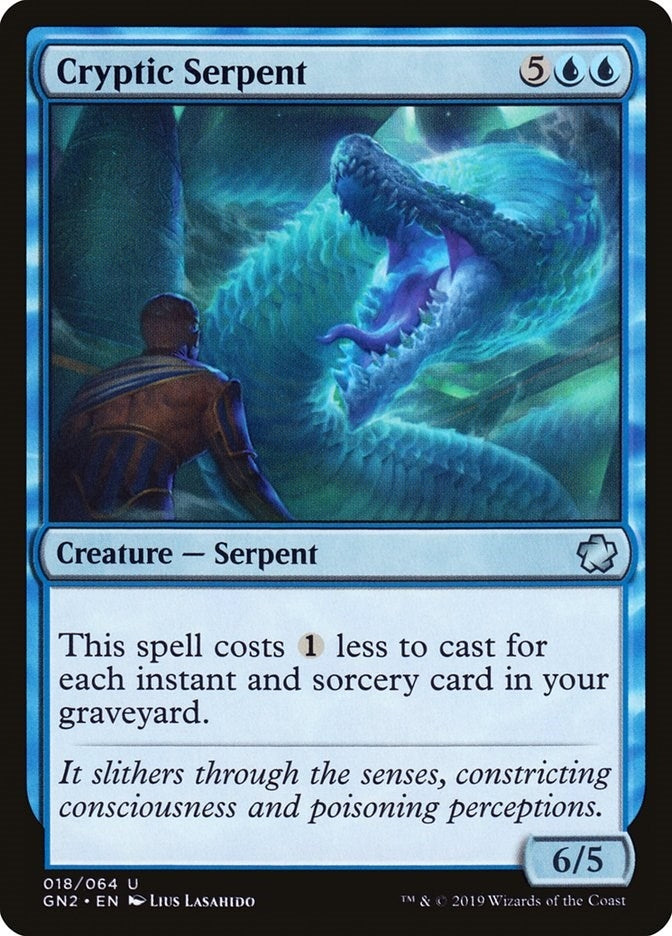 Image for Cryptic Serpent (18) (GN2) - Magic: The Gathering