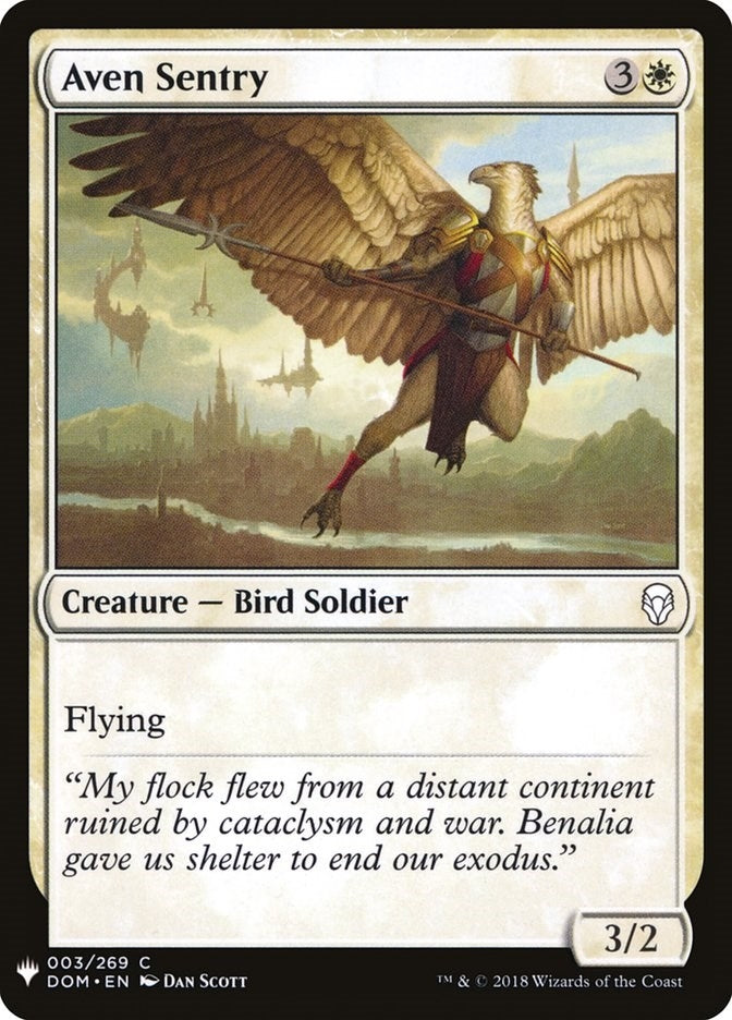Image for Aven Sentry (3) (LIST) - Magic: The Gathering