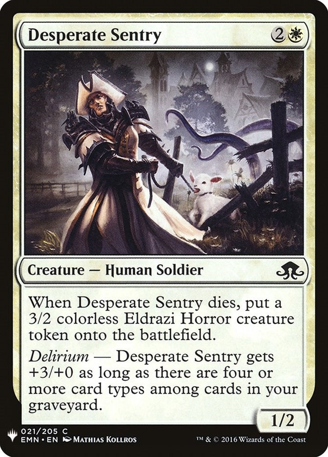 Image for Desperate Sentry (21) (LIST) - Magic: The Gathering