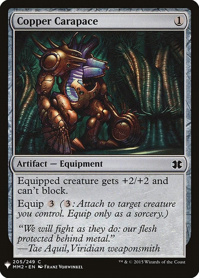 Image for Copper Carapace (205) (LIST) - Magic: The Gathering