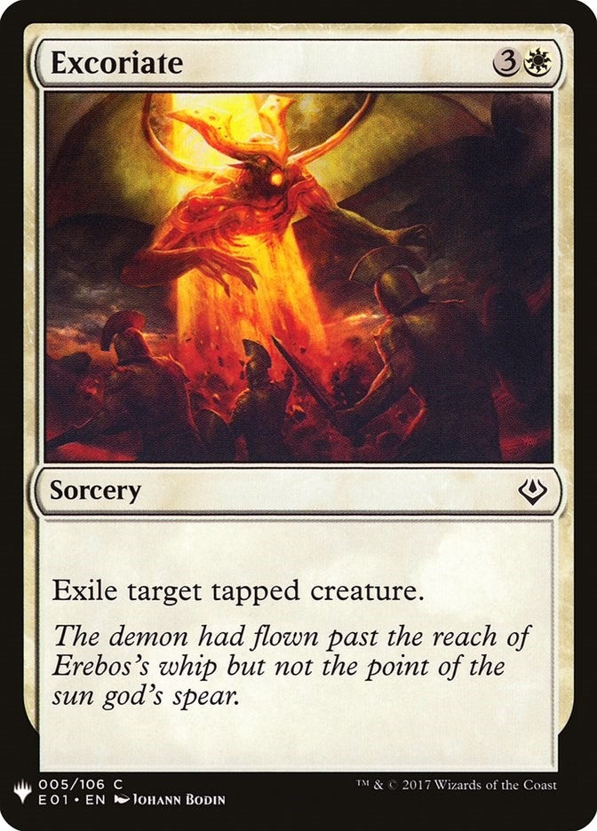 Image for Excoriate (5) (LIST) - Magic: The Gathering
