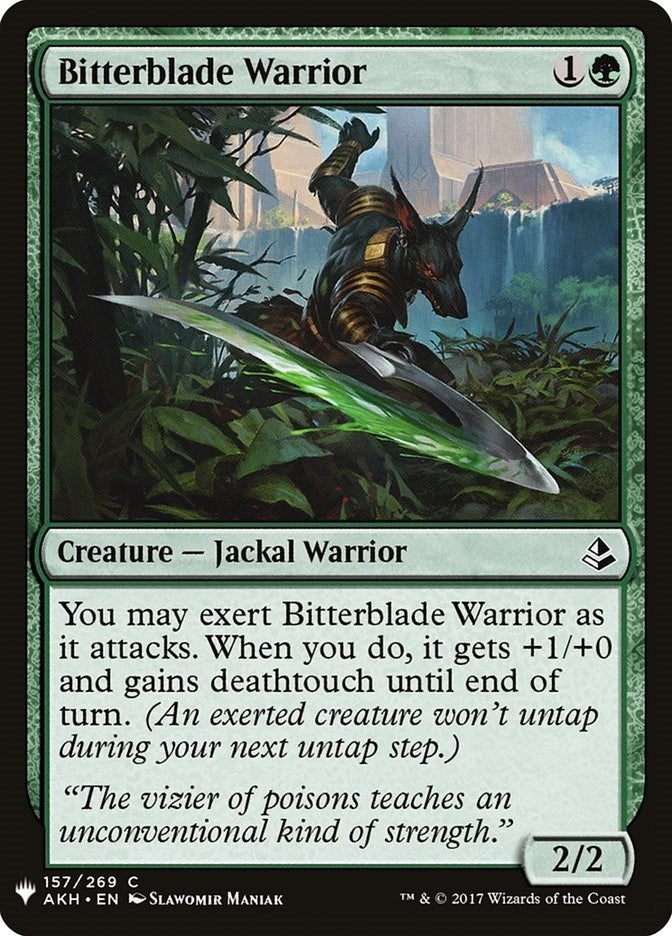 Image for Bitterblade Warrior (157) (LIST) - Magic: The Gathering