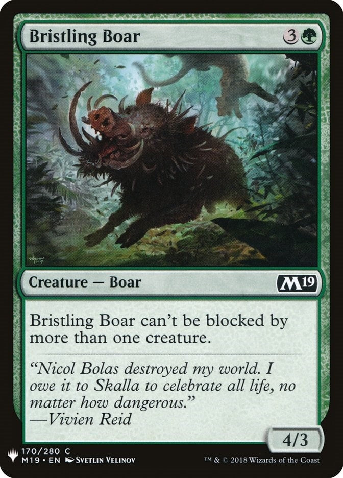 Image for Bristling Boar (170) (LIST) - Magic: The Gathering