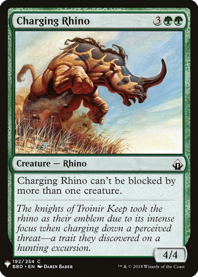 Image for Charging Rhino (192) (LIST) - Magic: The Gathering