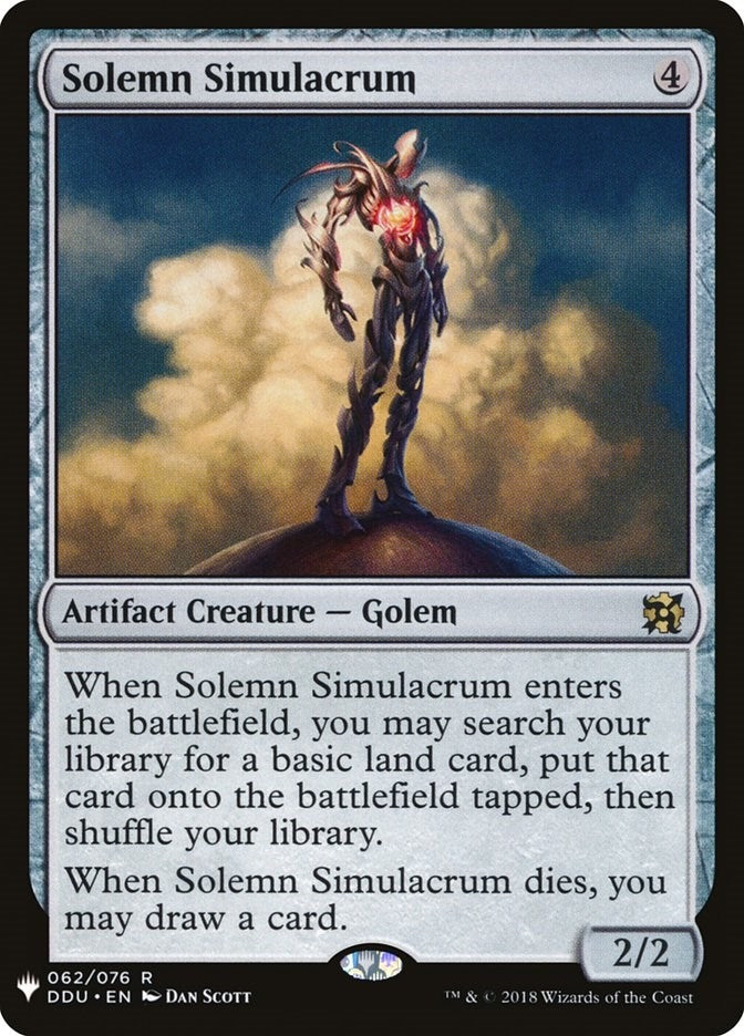 Image for Solemn Simulacrum (62) (LIST) - Magic: The Gathering