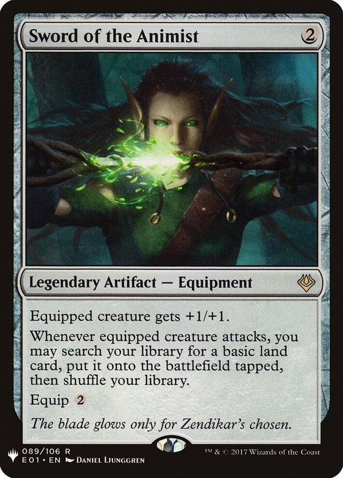 Image for Sword of the Animist (E01) (89) (LIST) - Magic: The Gathering