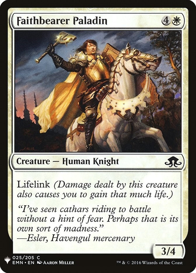 Image for Faithbearer Paladin (25) (LIST) - Magic: The Gathering