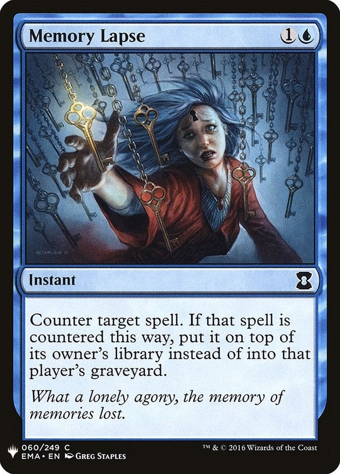 Memory Lapse (60) (LIST)