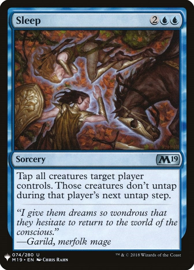 Sleep (M19) (74) (LIST)
