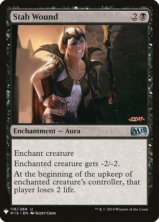 Image for Stab Wound (116) (LIST) - Magic: The Gathering