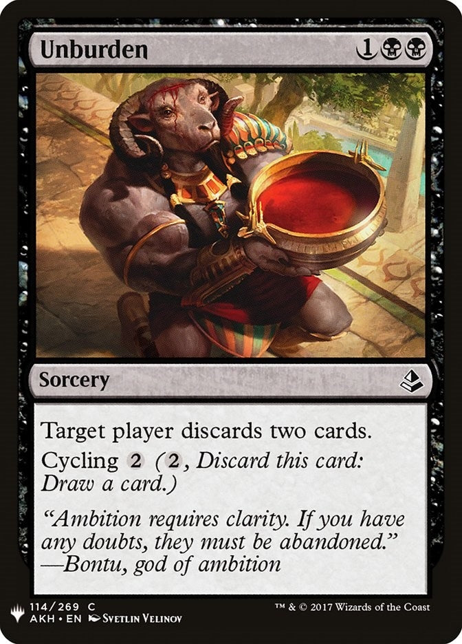 Image for Unburden (114) (LIST) - Magic: The Gathering