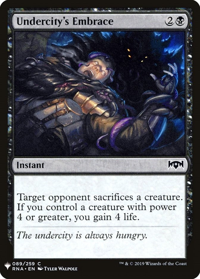 Image for Undercity's Embrace (89) (LIST) - Magic: The Gathering