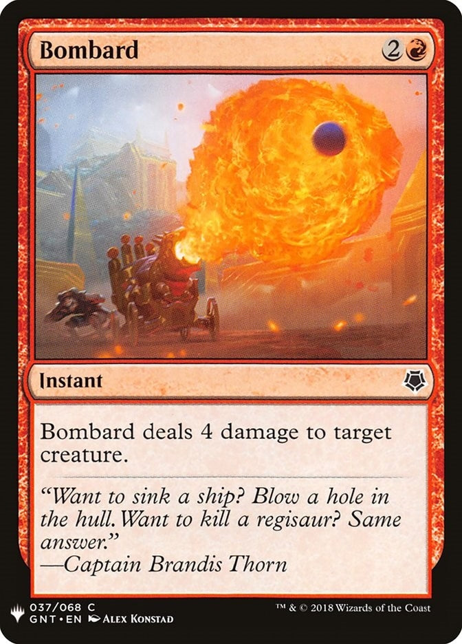 Image for Bombard (37) (LIST) - Magic: The Gathering