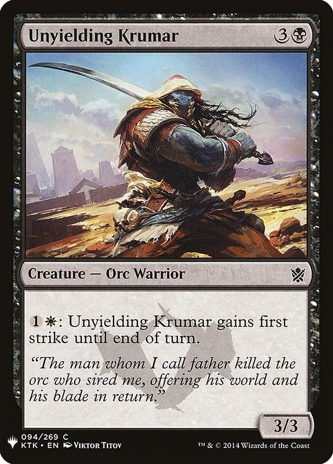 Image for Unyielding Krumar (94) (LIST) - Magic: The Gathering