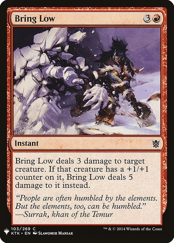 Image for Bring Low (103) (LIST) - Magic: The Gathering