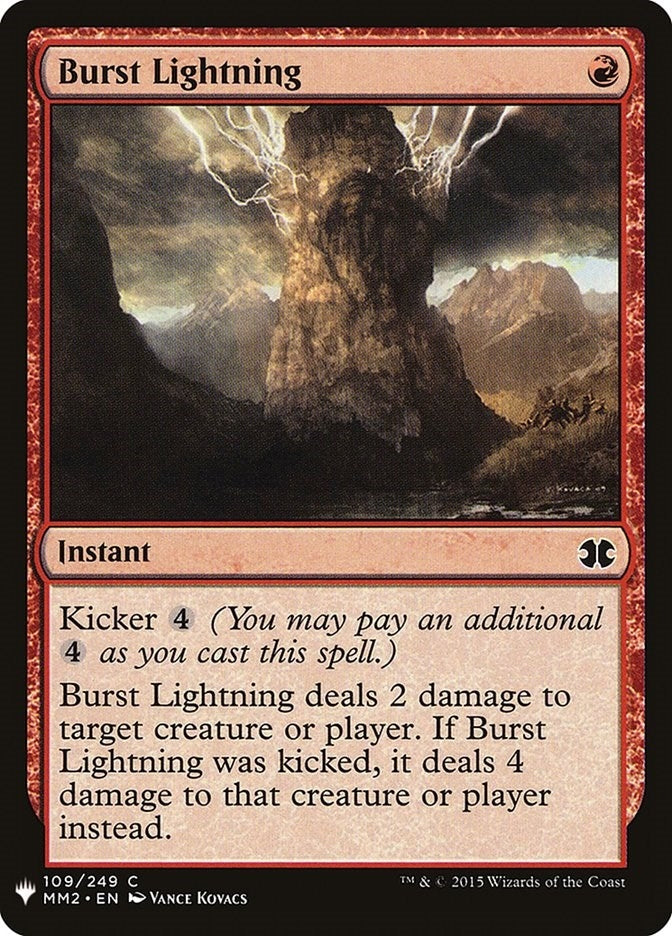 Image for Burst Lightning (MM2) (109) (LIST) - Magic: The Gathering