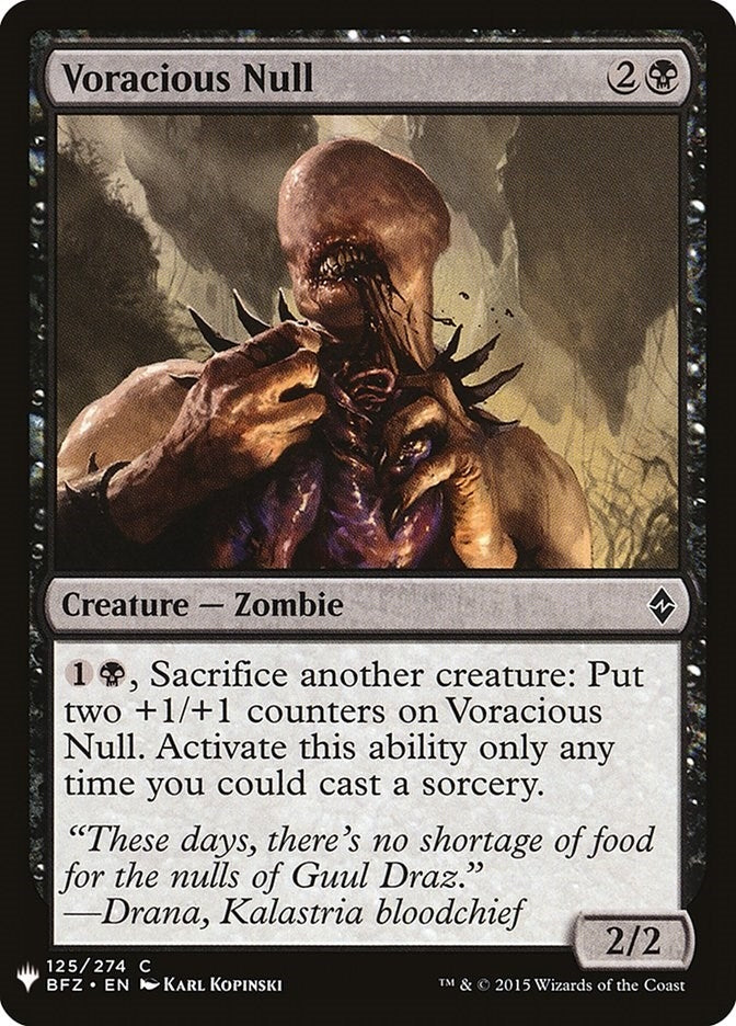 Image for Voracious Null (125) (LIST) - Magic: The Gathering