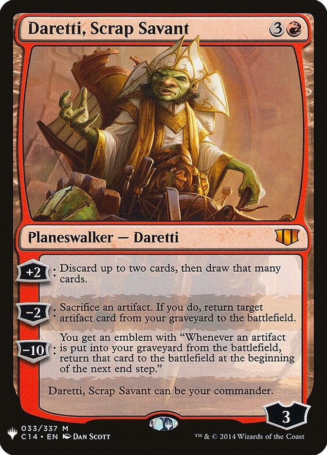 Image for Daretti, Scrap Savant (C14) (033/337) (LIST) - Magic: The Gathering
