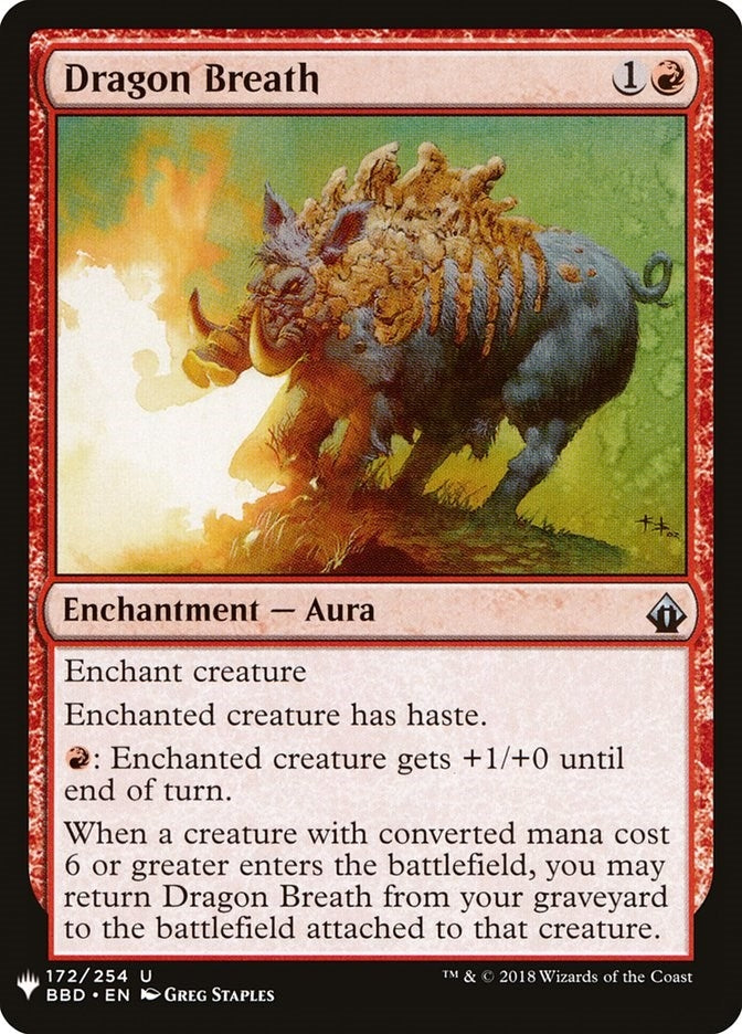 Image for Dragon Breath (172) (LIST) - Magic: The Gathering