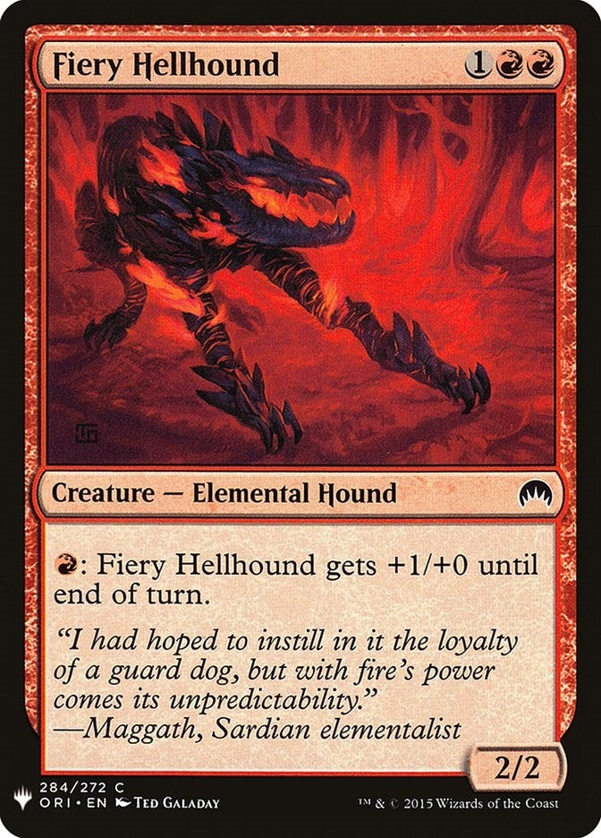Image for Fiery Hellhound (284) (LIST) - Magic: The Gathering