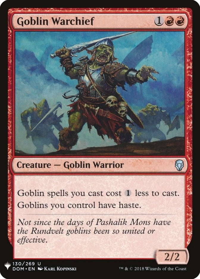Image for Goblin Warchief (DOM) (130/269) (LIST) - Magic: The Gathering