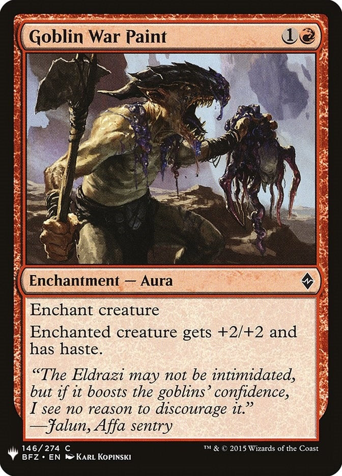 Image for Goblin War Paint (146) (LIST) - Magic: The Gathering