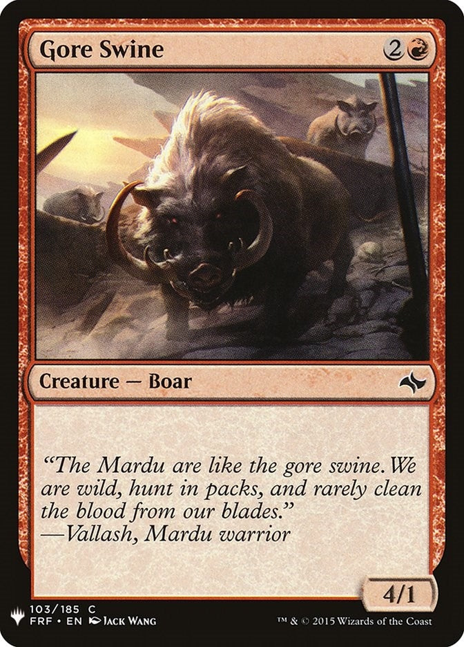 Image for Gore Swine (103) (LIST) - Magic: The Gathering