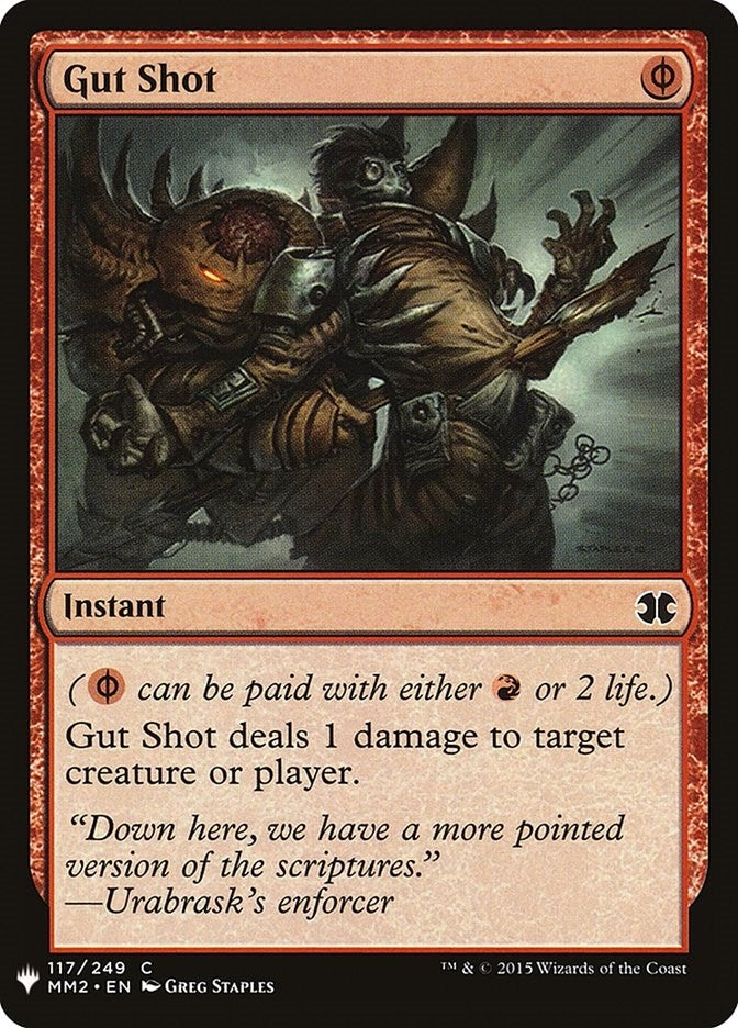 Image for Gut Shot (117) (LIST) - Magic: The Gathering