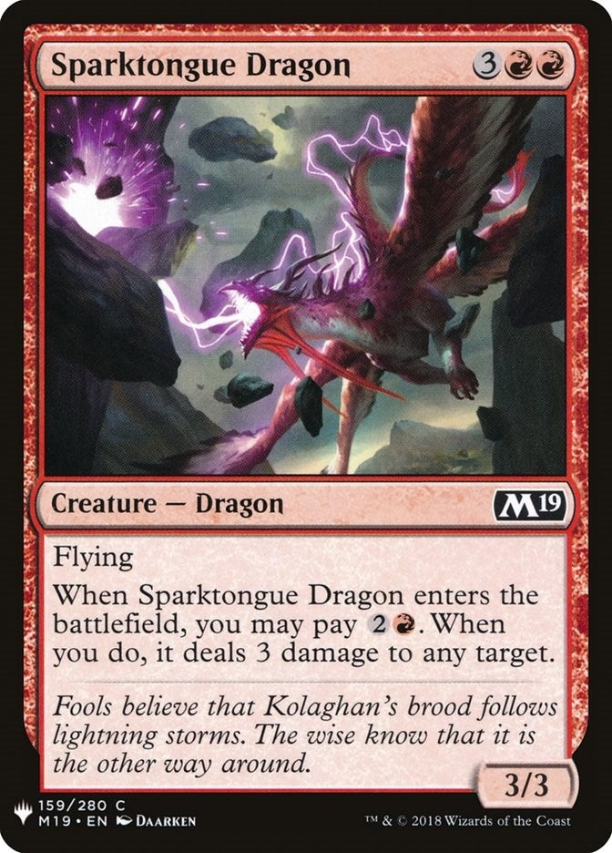 Image for Sparktongue Dragon (159) (LIST) - Magic: The Gathering