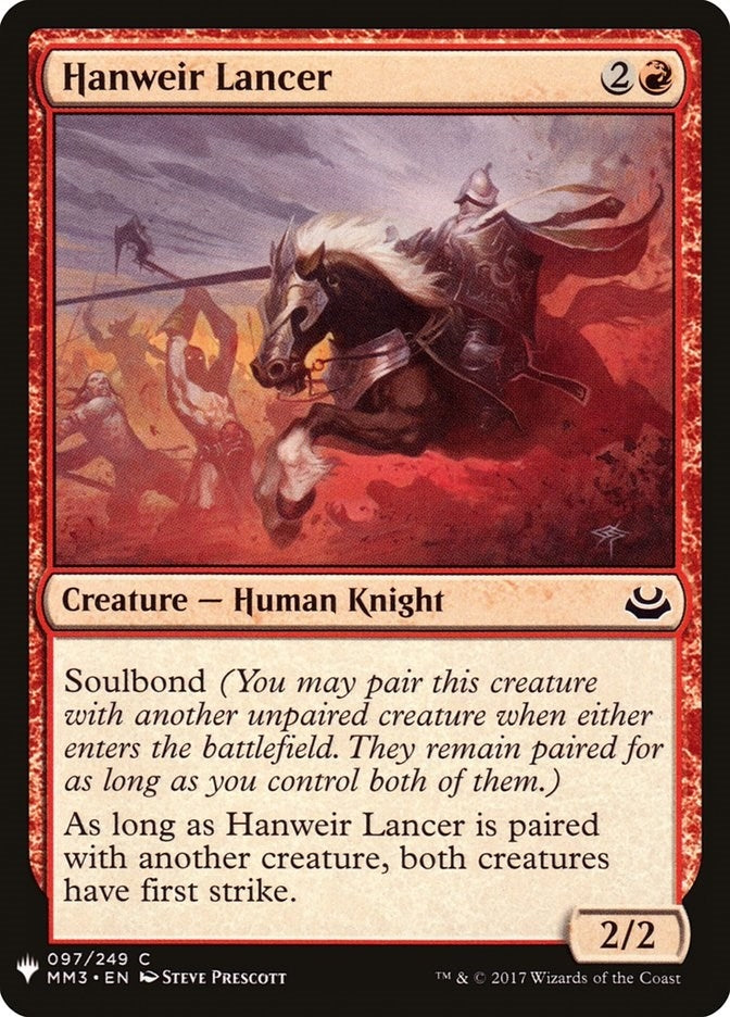 Image for Hanweir Lancer (97) (LIST) - Magic: The Gathering