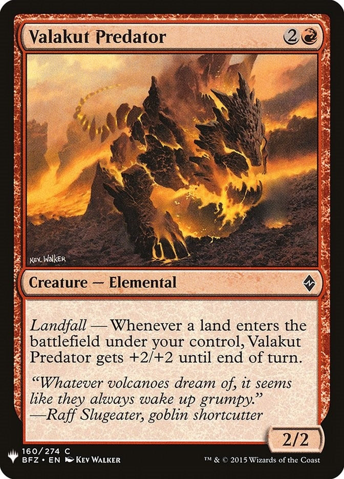 Image for Valakut Predator (160) (LIST) - Magic: The Gathering