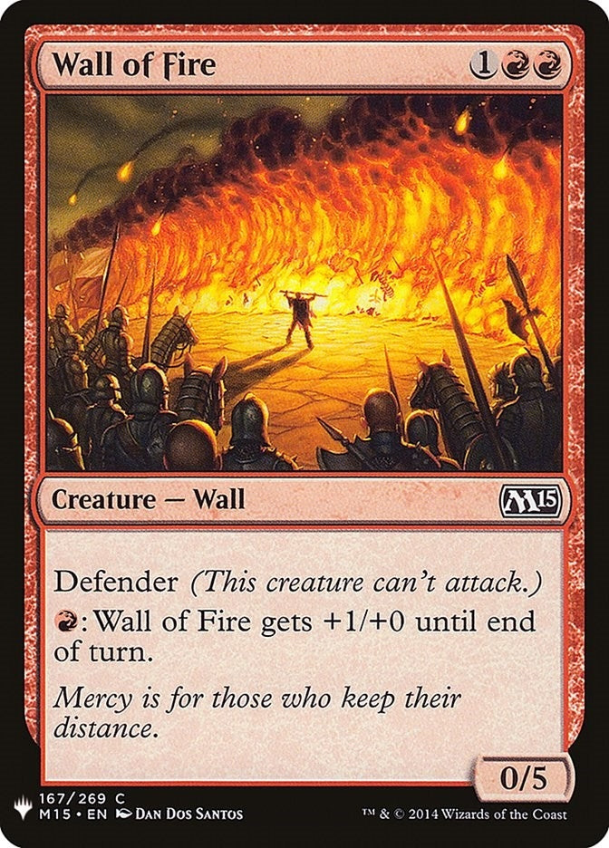 Image for Wall of Fire (167) (LIST) - Magic: The Gathering