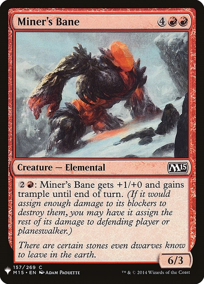 Image for Miner's Bane (157) (LIST) - Magic: The Gathering