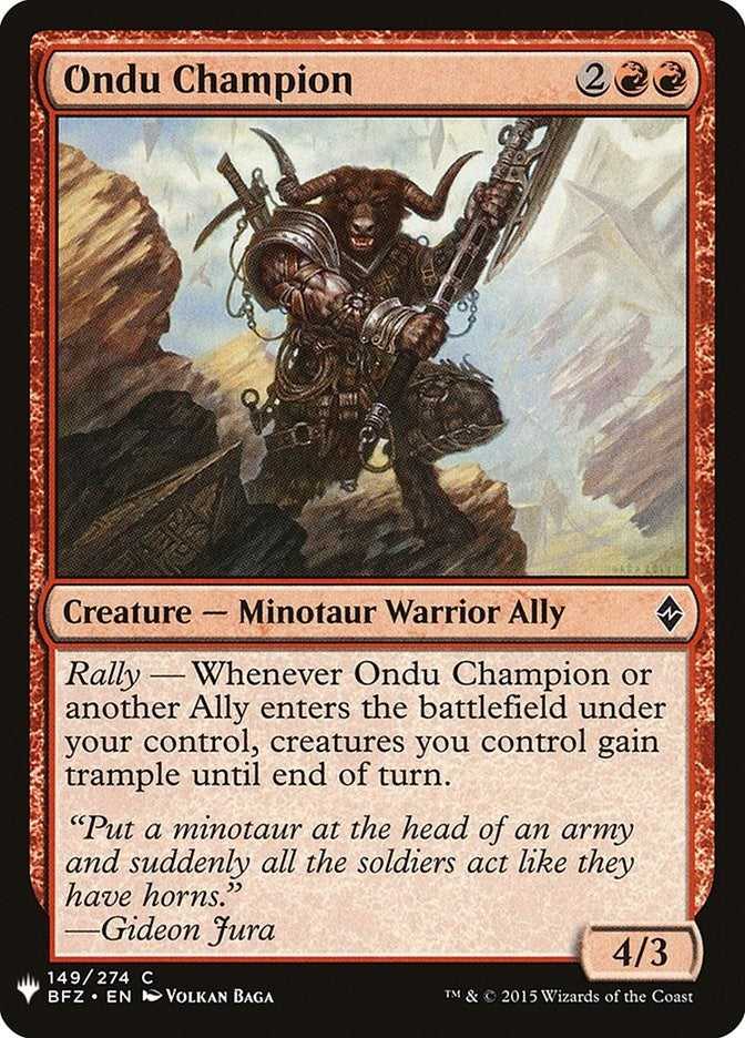 Image for Ondu Champion (149) (LIST) - Magic: The Gathering