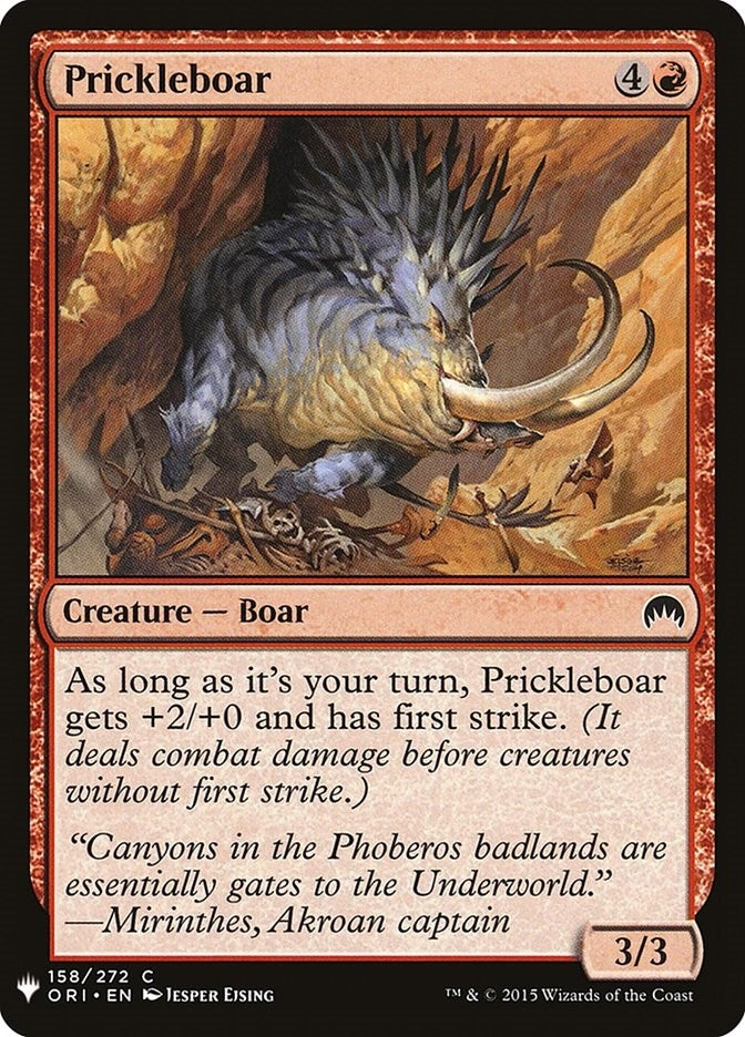 Image for Prickleboar (158) (LIST) - Magic: The Gathering