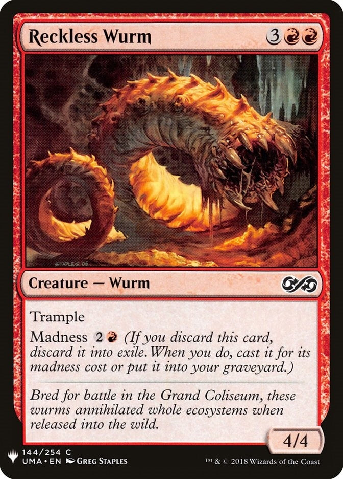 Image for Reckless Wurm (144) (LIST) - Magic: The Gathering