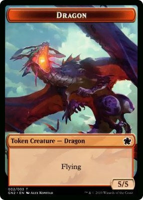 Image for Dragon // Dinosaur Double-Sided Token (2 // 3) (GN2) - Magic: The Gathering