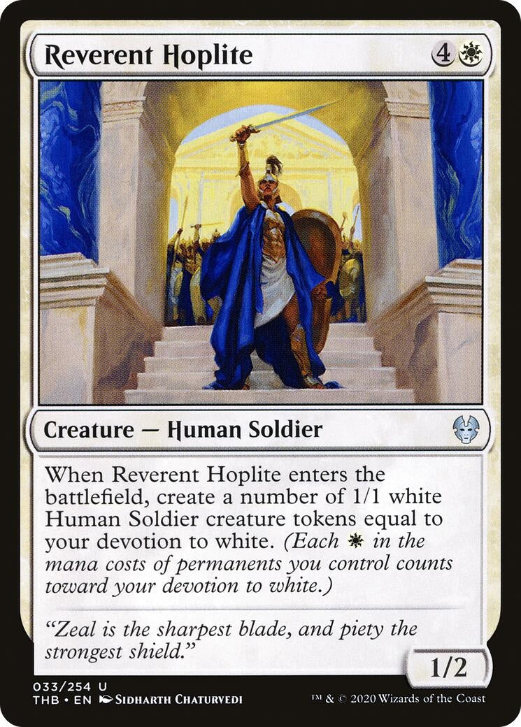 Image for Reverent Hoplite (33) (THB) - Magic: The Gathering