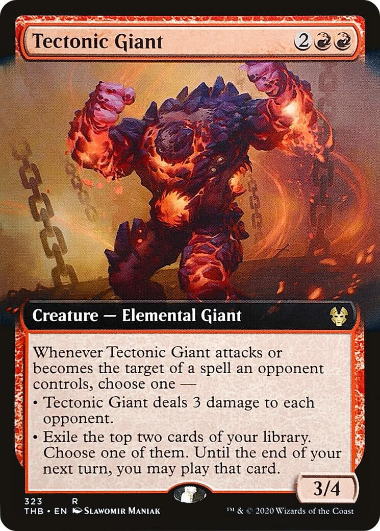 Image for Tectonic Giant (Extended Art) (323) (THB) - Magic: The Gathering