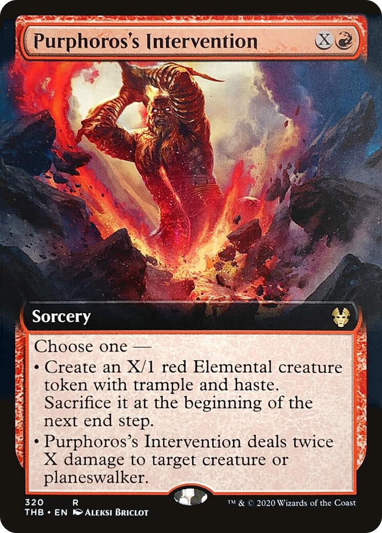 Image for Purphoros's Intervention (Extended Art) (320) (THB) - Magic: The Gathering