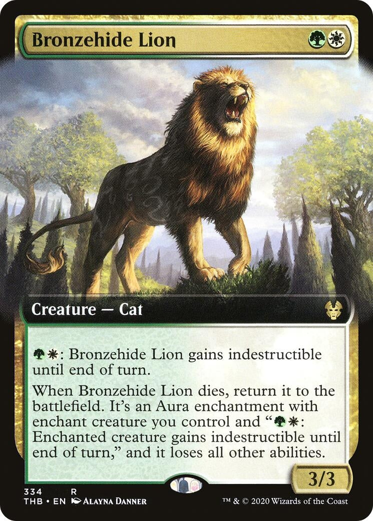 Image for Bronzehide Lion (Extended Art) (334) (THB) - Magic: The Gathering