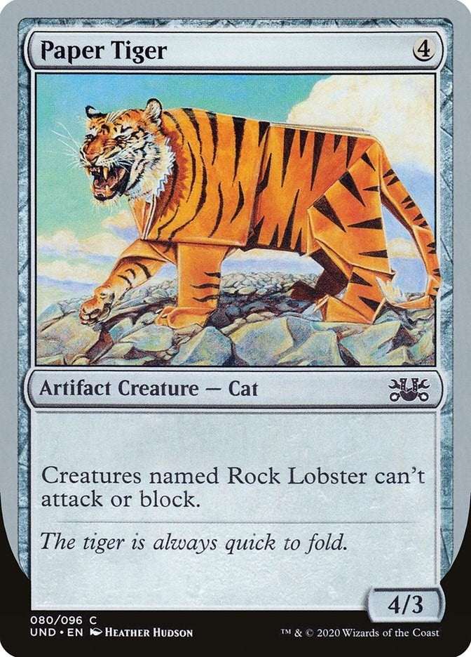 Image for Paper Tiger (80) (UND) - Magic: The Gathering